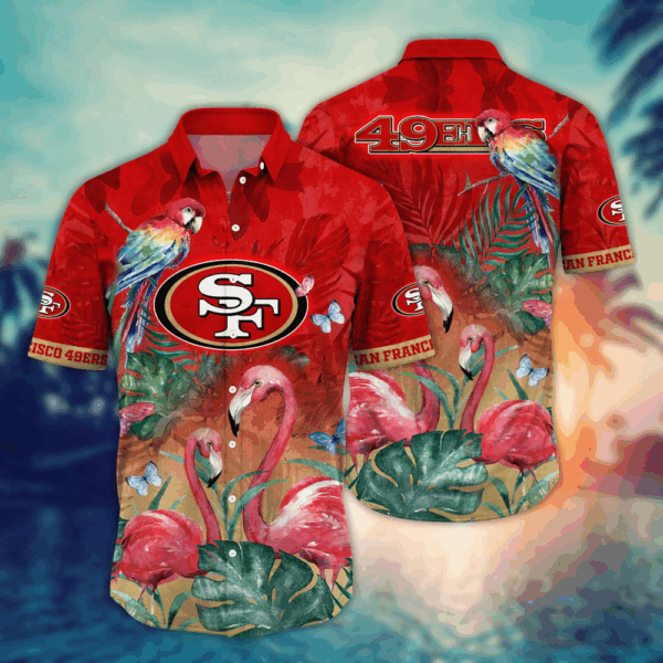 San Francisco 49ers NFL Flower Hawaii Shirt   For Fans, Summer Football Shirts