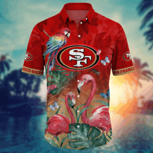 San Francisco 49ers NFL Flower Hawaii Shirt   For Fans, Summer Football Shirts