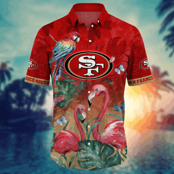San Francisco 49ers NFL Flower Hawaii Shirt   For Fans, Summer Football Shirts