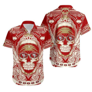 San Francisco 49ers Skull NFL Gift For Fan Hawaii Shirt