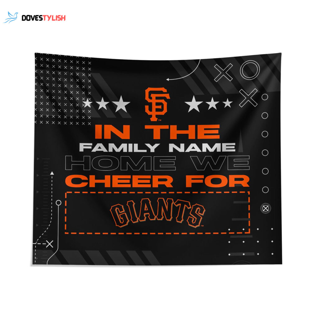 Personalized San Francisco Giants Cheer Tapestry – Custom Fan Decor