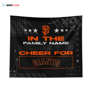 Personalized San Francisco Giants Cheer Tapestry - Custom Fan Decor