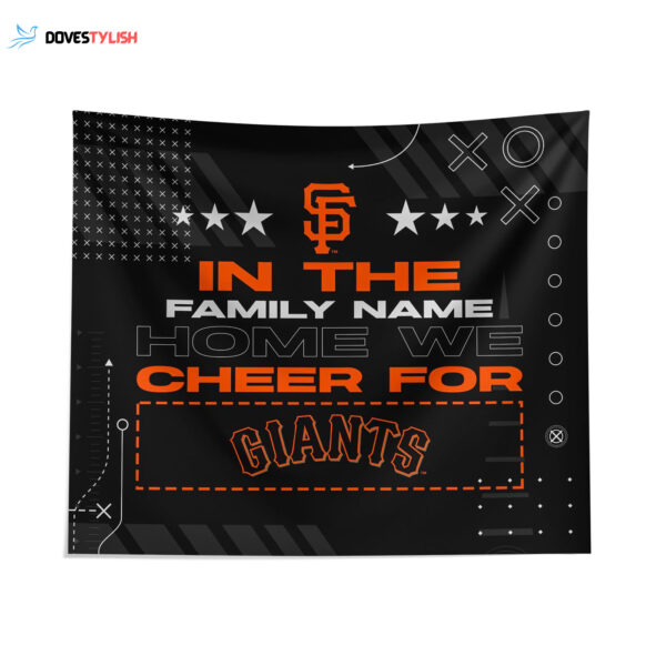 Personalized San Francisco Giants Cheer Tapestry – Custom Fan Decor