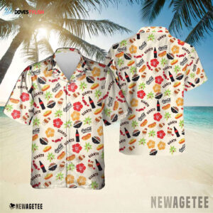 San Francisco Giants Coca Cola Aloha Foodie Hawaiian Shirt - Official MLB Merchandise