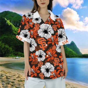 San Francisco Giants Hawaiian Shirt with Tropical Floral Design