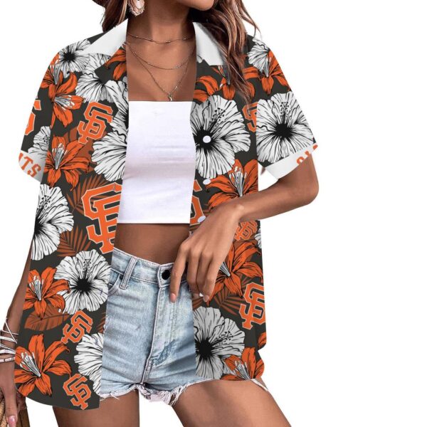 San Francisco Giants Hawaiian Shirt with Tropical Floral Design