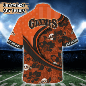 San Francisco Giants MLB US Flag Flower Hawaii Shirt   For Fans, Custom Summer Football Shirts