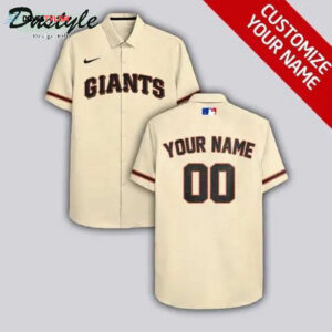 Custom San Francisco Giants Yellow Hawaiian Shirt - Personalized MLB Fan Apparel