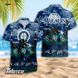 Seattle Mariners 3D Button Hawaiian Shirt - Perfect Gift for Men Dad Father - Trending Summer Style