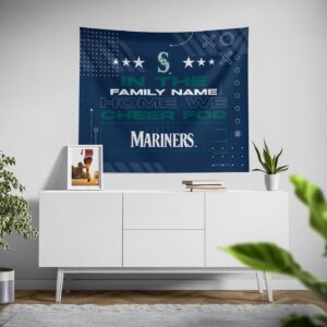 Custom Seattle Mariners Cheer Tapestry – Personalized Fan Decor