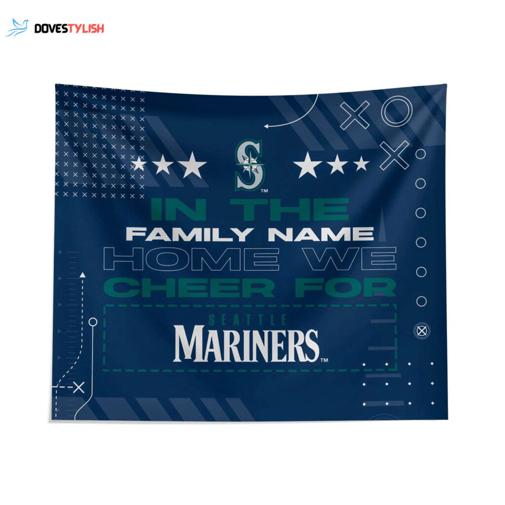 Custom Seattle Mariners Cheer Tapestry – Personalized Fan Decor