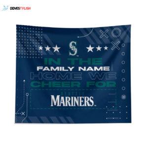 Custom Seattle Mariners Cheer Tapestry - Personalized Fan Decor