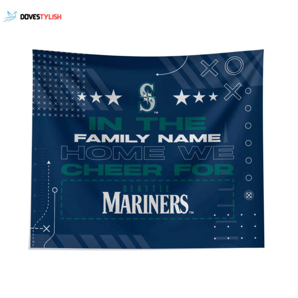 Custom Seattle Mariners Cheer Tapestry – Personalized Fan Decor