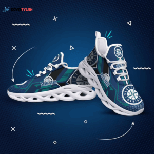 Seattle Mariners Personalized Name Shoes, MLB Max Soul Shoes For Men Women