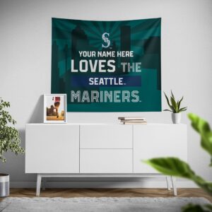 Custom Seattle Mariners Skyline Tapestry – Personalized Home Decor