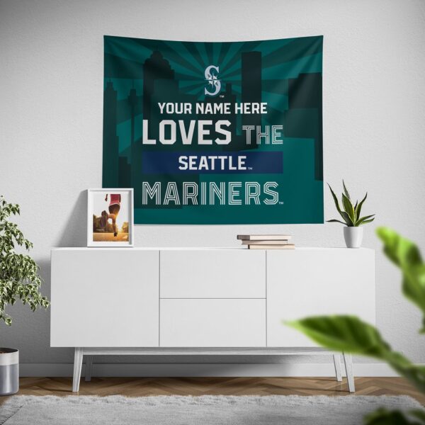 Custom Seattle Mariners Skyline Tapestry – Personalized Home Decor