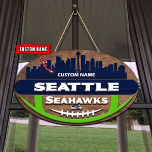 Seattle Seahawks 2 Layers Wooden Sign – Home Decor Gift