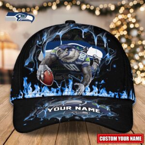 Seattle Seahawks Custom Name Classic, Baseball Caps  Gift for Men Women