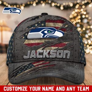 Seattle Seahawks Custom Name Classic, Baseball Caps T-44850