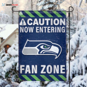 Seattle Seahawks Fan Zone Flag, NFL Welcome Sport Flag - House Garden Decor Gift