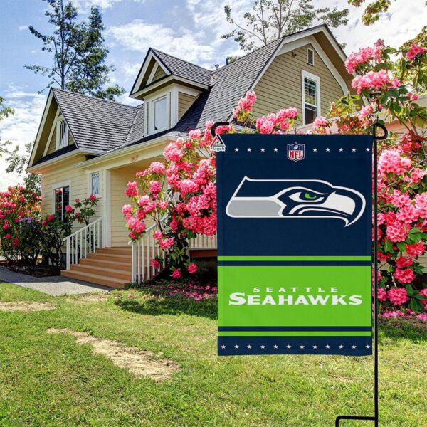 Seattle Seahawks Football Team Flag, NFL Premium Two-sided Vertical Flag – House Garden Decor Gift