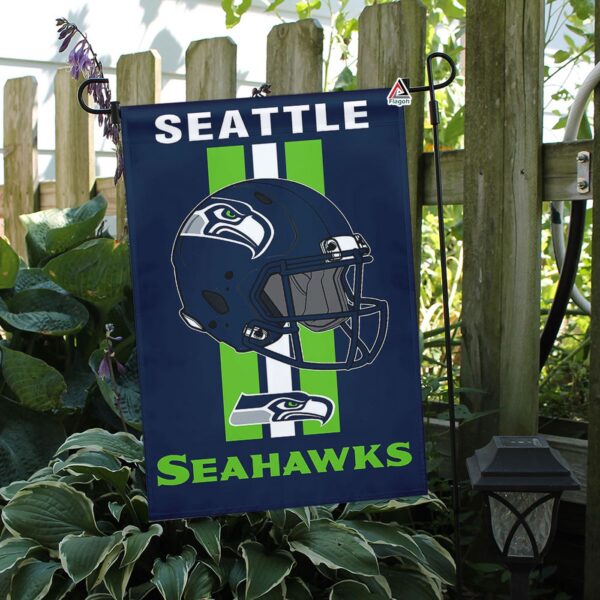 Seattle Seahawks Helmet Vertical Flag, Seahawks NFL Outdoor Flag – House Garden Decor Gift