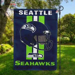 Seattle Seahawks Helmet Vertical Flag, Seahawks NFL Outdoor Flag - House Garden Decor Gift