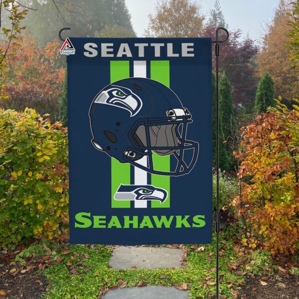 Seattle Seahawks Helmet Vertical Flag, Seahawks NFL Outdoor Flag – House Garden Decor Gift