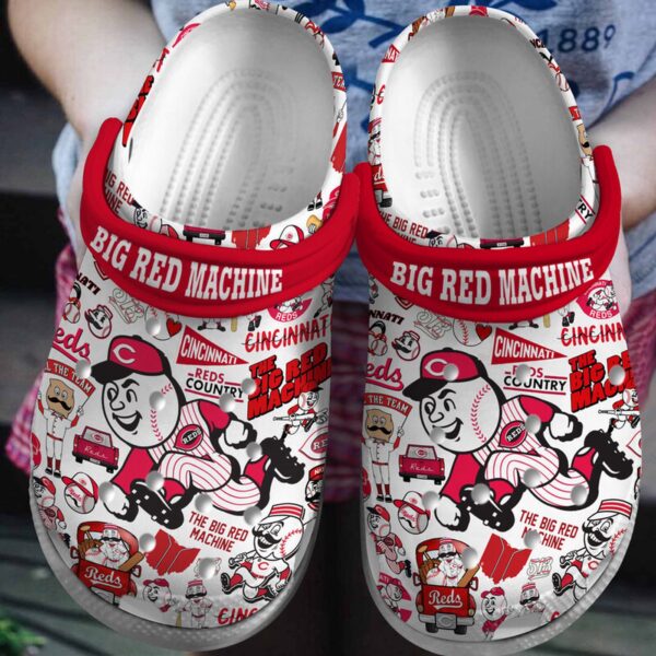 Soft And Breathable Cincinnati Reds White Clogs Gift for Men Women