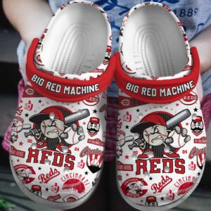 Soft And Comfortable Cincinnati Reds White Clogs Gift for Men Women