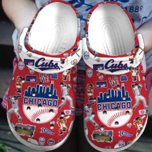 Special And 3d Printed Chicago Cubs Red Clogs Gift for Men Women