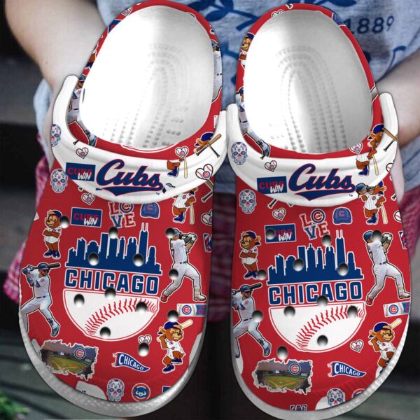 Special And 3d Printed Chicago Cubs Red Clogs Gift for Men Women