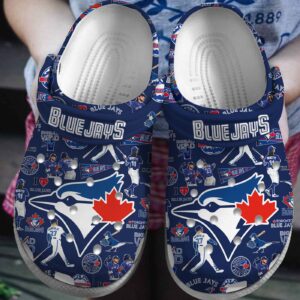 Special And 3d Printed Toronto Blue Jays Navy Blue Clogs Gift for Men Women 3