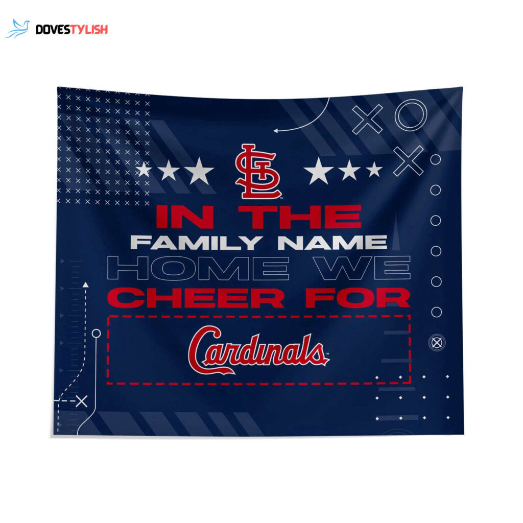 Custom St Louis Cardinals Cheer Tapestry – Personalized Team Decor