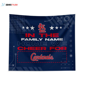 Custom St Louis Cardinals Cheer Tapestry - Personalized Team Decor