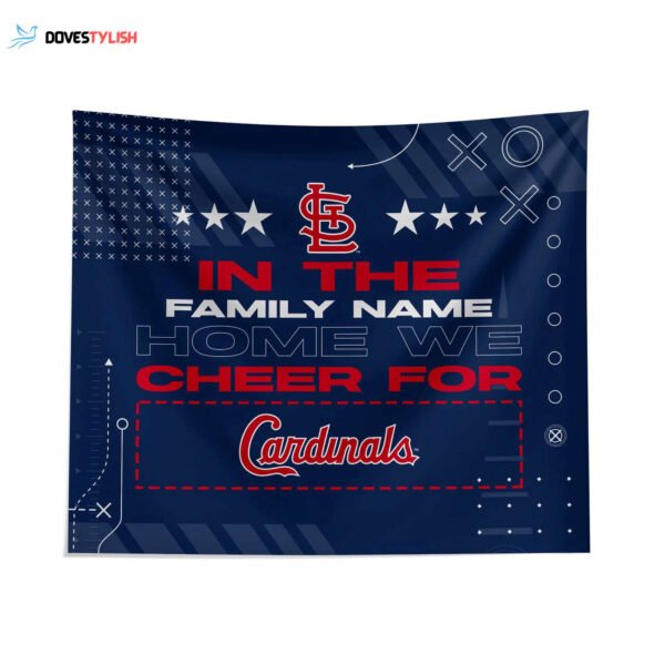 Custom St Louis Cardinals Cheer Tapestry – Personalized Team Decor
