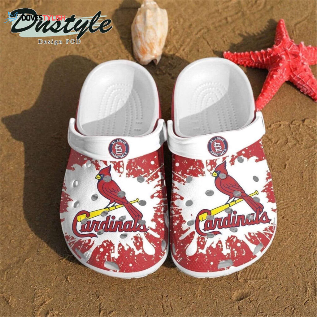 St Louis Cardinals Logo Pattern Clogs Shoes Classic Clogs Shoes In Red & White