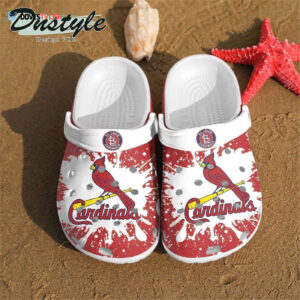 St Louis Cardinals Logo Pattern Clogs Shoes Classic Clogs Shoes In Red & White