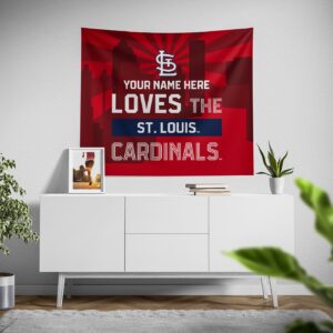 Custom St Louis Cardinals Skyline Tapestry – Personalized Home Decor