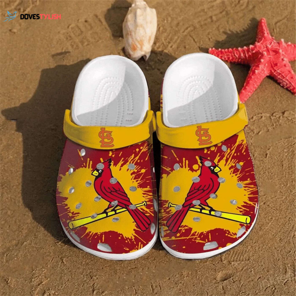 St. Louis Cardinals Team Clogs Shoes Crocband Clog Comfortable Water Shoes