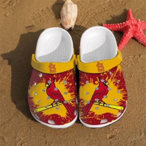 St. Louis Cardinals Team Clogs Shoes Crocband Clog Comfortable Water Shoes
