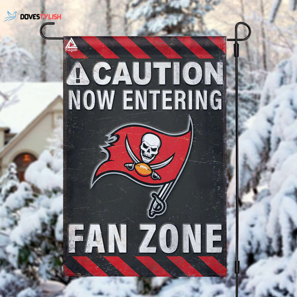 Tampa Bay Buccaneers Fan Zone Flag, NFL Welcome Sport Flag – House Garden Decor Gift