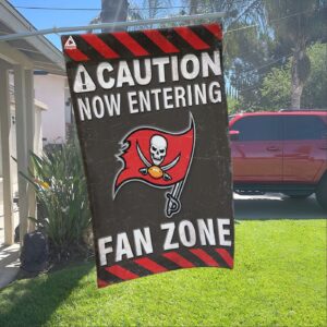 Tampa Bay Buccaneers Fan Zone Flag, NFL Welcome Sport Flag – House Garden Decor Gift