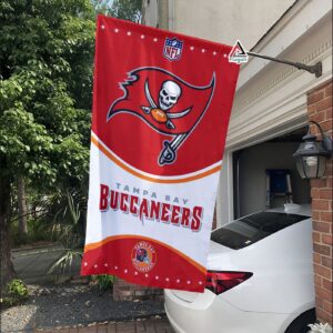Tampa Bay Buccaneers Football Team Flag, NFL Premium Two-sided Vertical Flag – House Garden Decor Gift