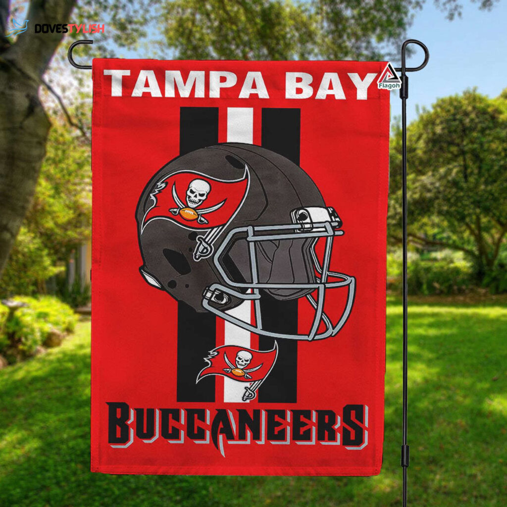 Tampa Bay Buccaneers Helmet Vertical Flag, Buccaneers NFL Outdoor Flag – House Garden Decor Gift