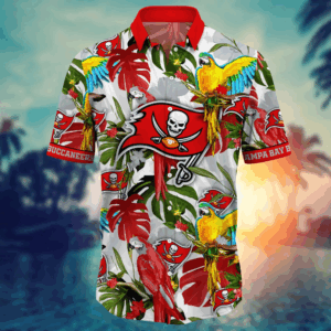 Tampa Bay Buccaneers NFL Flower Hawaii Shirt   For Fans, Summer Football Shirts