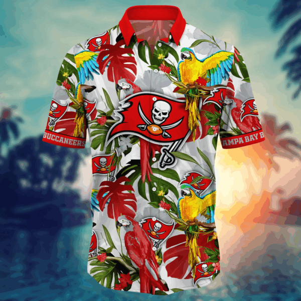 Tampa Bay Buccaneers NFL Flower Hawaii Shirt   For Fans, Summer Football Shirts