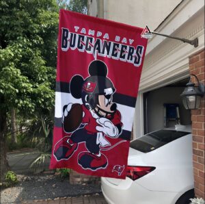 Tampa Bay Buccaneers x Mickey Football Flag, NFL Premium Flag – House Garden Decor Gift