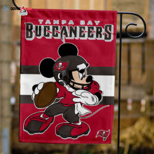Tampa Bay Buccaneers x Mickey Football Flag, NFL Premium Flag - House Garden Decor Gift