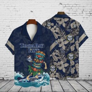 2023 Tampa Bay Rays Hawaiian Shirt Gift for Men – Unique 3D Button Design for Dad Father – V14